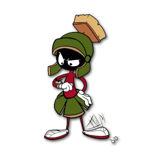 🕒 Marvin the Martian Looney Tunes dibujos animados, alien, marciano, Looney Tunes, Warner Bros whatsapp sticker