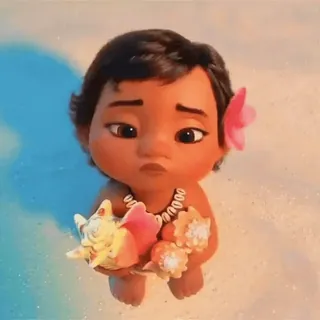😳 Baby Moana Moana 赤ちゃん, モアナ, かわいい, ディズニー, キャラクター, アニメ whatsapp sticker