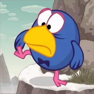 😨 desenho animado, pássaro, animal, ilustração, fofo telegram sticker