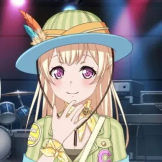 😏 Anime, Cartoon, Mädchen, Süß, Hut, Band, Pastell whatsapp sticker