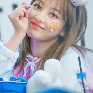 🦄 femme, autocollant, visage, portrait, asiatique, coréen, fille, mignon telegram sticker