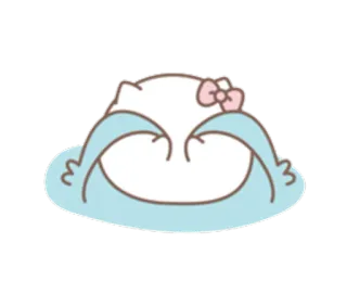 😭 mignon, drôle, animal, chat, hello kitty, offensant, doigt d'honneur telegram sticker