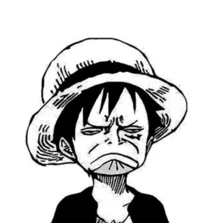 🏴‍☠️ Monkey D. Luffy One Piece アニメ, 漫画, 表情, ルフィ, ワンピース whatsapp sticker