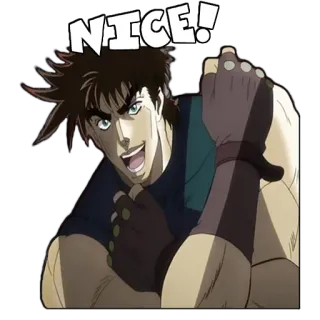 👍 Joseph Joestar JoJo's Bizarre Adventure NICE! Anime, Jojo, Jojo's Bizarre Adventure, Joseph Joestar, leuk telegram sticker