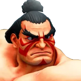 😐 E. Honda Street Fighter Videospielcharakter, Kämpfer, Sumo-Ringer, E. Honda, Street Fighter telegram sticker