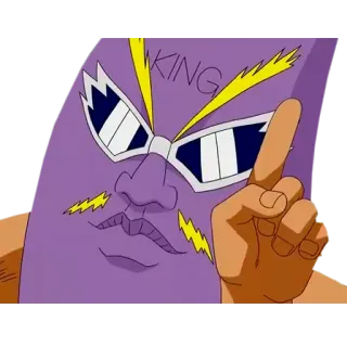 ☝ KING Anime, Kacamata, Karakter, Raja telegram sticker