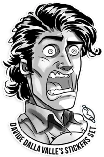 😮 DAVIDE DALLA VALLE'S STICKERS SET sticker, cartoon, davide dalla valle, character, art telegram sticker