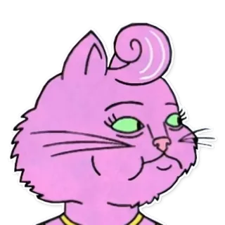 🐟 Princess Carolyn BoJack Horseman кот, мультфильм, розовый, персонаж, телешоу telegram sticker