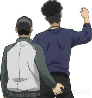 🍑 @Y2LAB Anime, Junge, Charaktere, Pose whatsapp sticker