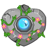 ❤️ stone, flower, nature, vines, magic, gem, glowing, blue telegram sticker