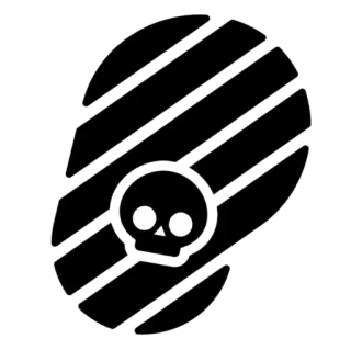 😎 czaszka, niebezpieczeństwo, śmierć, ostrzeżenie whatsapp sticker