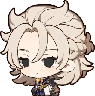 😡 Albedo Genshin Impact albedo, genshin impact, chibi, anime, game character whatsapp sticker