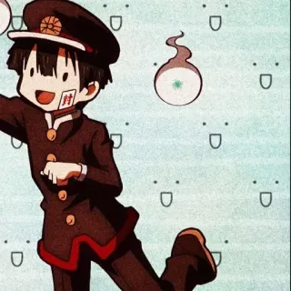 🌟 Hanako-kun Toilet-bound Hanako-kun anime, manga, ghost, school uniform, character, hanako kun, toilet bound hanako kun telegram sticker