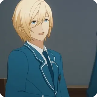 🧽 anime, blond, schooluniform, man, personage telegram sticker
