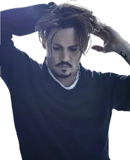 😶 Johnny Depp actor, celebrity, person, portrait telegram sticker