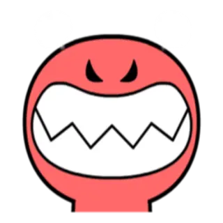 😡 Monster, Cartoon, wütend, Teufel, böse, niedlich, Aufkleber telegram sticker