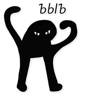 😡 bblb cat, bblb, black cat, meme, sticker telegram sticker