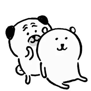 💬 schattig, beer, dier, cartoon, kawaii, sticker telegram sticker