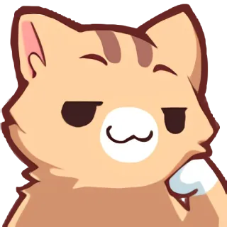😎 แมว, คิด, สัตว์, การ์ตูน telegram sticker