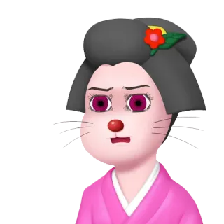 👀 Dessin animé, Anime, Personnage, Femme, Kimono, Fleur telegram sticker