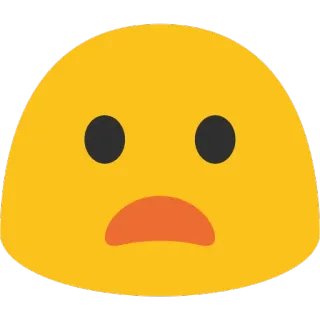 😦 emoji, sad, expression, yellow, upset, unhappy telegram sticker