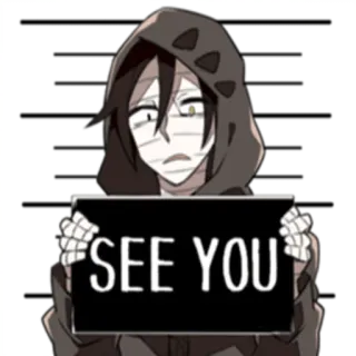 🥺 Isaac Foster Angels of Death SEE YOU Anime, Isaac Foster, Angels of Death, Sticker, Ci vediamo, Manga telegram sticker