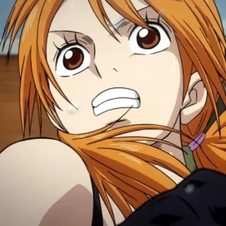😧 Nami One Piece 动漫, 漫画, 海贼王, 娜美 telegram sticker