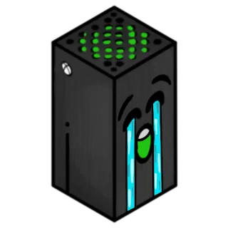😭 Xbox Series X, weinen, Spielekonsole, traurig, Gaming telegram sticker