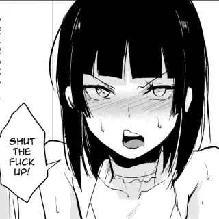 😡 SHUT THE FUCK UP! Anime, Bravo/a, Ofensivo, Garota, Palavrão telegram sticker