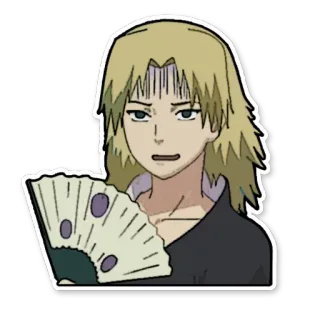 😅 Temari Naruto Temari, éventail, anime, Naruto, sable, ninja telegram sticker