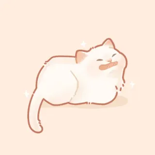 ✨ gato, fofo, animal, animal de estimação, ilustração, desenho animado telegram sticker