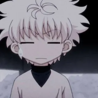 🇯🇵 Killua Hunter x Hunter anime, manga, killua, hunter x hunter, sad, crying telegram sticker
