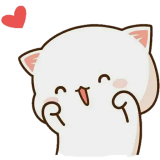🐼 милый, кот, животное, каваий, сердце, наклейка telegram sticker