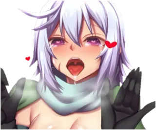 😝 anime, girl, hearts, cute, lustful, thirsty telegram sticker