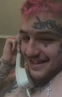 📞 Lil Peep Baby lil peep, рэпер, музыкант, знаменитость, певец, эмо telegram sticker