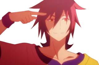 😌 Sora No Game No Life Anime, Personaje, Sora, No Game No Life, Pensando, Estrategia whatsapp sticker