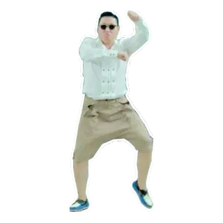 💃 PSY PSY, Gangnam Style, K-pop, chanteur, danseur, lunettes de soleil whatsapp sticker