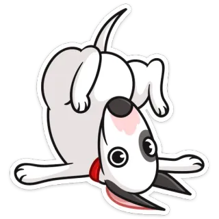 ☺️ chien, chiot, mignon, animal, joueur, dessin animé whatsapp sticker