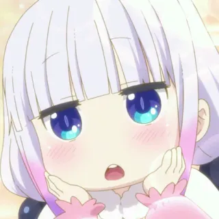 😯 Kanna Kamui Miss Kobayashi's Dragon Maid アニメ, マンガ, かわいい, キュート, カンナ, ドラゴン, 小林さんちのメイドラゴン telegram sticker