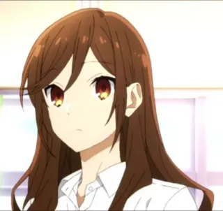 😾 Hori Kyouko Horimiya 动漫, 女孩, 可爱, 长发, 校服 telegram sticker