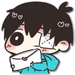 💌 kawaii, lindo, carta de amor, venda, corazones, anime telegram sticker