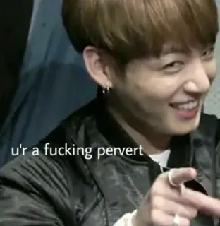 😈 u'r a fucking pervert beleidigend, Perverser, Ausdruck, Meme telegram sticker