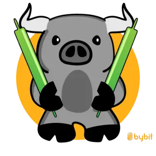 🐃 Свинья, Бык, Финансы, Оружие, Насилие, Мультфильм telegram sticker