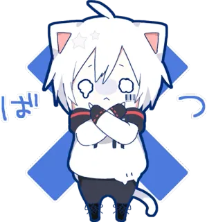 ❌ ばっ アニメ, 猫, かわいい, ステッカー, 可愛い whatsapp sticker