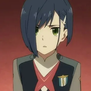 ✨ Ichigo Darling in the Franxx 动漫, 草莓, Darling in the Franxx, 蓝发, 动漫女孩 telegram sticker