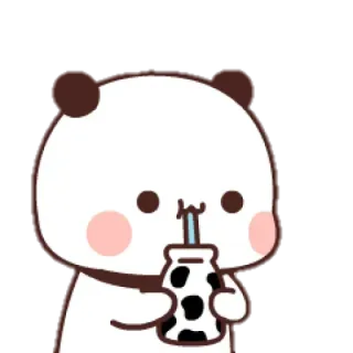 🍯 แพนด้า, เครื่องดื่ม, การ์ตูน, น่ารัก, นม, สัตว์ telegram sticker