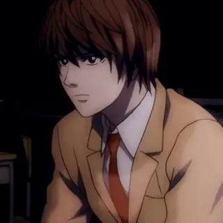😈 Light Yagami Death Note Anime, Manga, Death Note, Light Yagami, Personaggio, Arte, Disegno telegram sticker