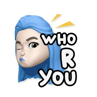 🤨 WHO R YOU Meme, Pergunta, Desenho animado, Quem é você telegram sticker