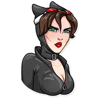 😡 Catwoman catwoman, dc comics, villain, supereroina, fumetti whatsapp sticker