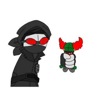 👺 Hank J. Wimbleton Madness Combat folie, combat, Hank, Tricky, clown, Nevada, violence telegram sticker